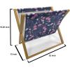 Ambesonne Giraffe Magazine and Book Holder, Couple Kissing Valentines Day Theme Lovers of Safari Animals Fun Romance, Floor Rack Decor for Interior of Home & Office, 22″ x 19″, Cinnamon White Peach(Dark Lavender and Pink)
