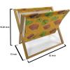 Ambesonne Giraffe Magazine and Book Holder, Couple Kissing Valentines Day Theme Lovers of Safari Animals Fun Romance, Floor Rack Decor for Interior of Home & Office, 22″ x 19″, Cinnamon White Peach(Marigold Rust and Green)