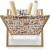 Ambesonne Giraffe Magazine and Book Holder, Couple Kissing Valentines Day Theme Lovers of Safari Animals Fun Romance, Floor Rack Decor for Interior of Home & Office, 22″ x 19″, Cinnamon White Peach(Rust Orange Teal)