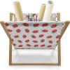 Ambesonne Giraffe Magazine and Book Holder, Couple Kissing Valentines Day Theme Lovers of Safari Animals Fun Romance, Floor Rack Decor for Interior of Home & Office, 22″ x 19″, Cinnamon White Peach(Dark Pink Green and White)