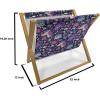 Ambesonne Giraffe Magazine and Book Holder, Couple Kissing Valentines Day Theme Lovers of Safari Animals Fun Romance, Floor Rack Decor for Interior of Home & Office, 22″ x 19″, Cinnamon White Peach(Pink Blue Violet Indigo)