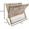 Ambesonne Giraffe Magazine and Book Holder, Couple Kissing Valentines Day Theme Lovers of Safari Animals Fun Romance, Floor Rack Decor for Interior of Home & Office, 22″ x 19″, Cinnamon White Peach(Rust Orange Teal)