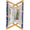 Ambesonne Giraffe Magazine and Book Holder, Couple Kissing Valentines Day Theme Lovers of Safari Animals Fun Romance, Floor Rack Decor for Interior of Home & Office, 22″ x 19″, Cinnamon White Peach(Dark Lavender and Pink)