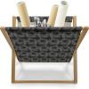 Ambesonne Giraffe Magazine and Book Holder, Couple Kissing Valentines Day Theme Lovers of Safari Animals Fun Romance, Floor Rack Decor for Interior of Home & Office, 22″ x 19″, Cinnamon White Peach(Dark Grey and Dust)