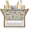 Ambesonne Giraffe Magazine and Book Holder, Couple Kissing Valentines Day Theme Lovers of Safari Animals Fun Romance, Floor Rack Decor for Interior of Home & Office, 22″ x 19″, Cinnamon White Peach(Green Pale Caramel Umber)