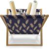 Ambesonne Giraffe Magazine and Book Holder, Couple Kissing Valentines Day Theme Lovers of Safari Animals Fun Romance, Floor Rack Decor for Interior of Home & Office, 22″ x 19″, Cinnamon White Peach(Dark Indigo and Tan)