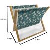 Ambesonne Giraffe Magazine and Book Holder, Couple Kissing Valentines Day Theme Lovers of Safari Animals Fun Romance, Floor Rack Decor for Interior of Home & Office, 22″ x 19″, Cinnamon White Peach(Pale Brown White and Teal)