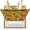 Ambesonne Giraffe Magazine and Book Holder, Couple Kissing Valentines Day Theme Lovers of Safari Animals Fun Romance, Floor Rack Decor for Interior of Home & Office, 22″ x 19″, Cinnamon White Peach(Marigold Rust and Green)