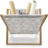 Ambesonne Heart Magazine and Book Holder, Repetitive Romantic Plaid Motif Hearts Valentines, Floor Rack Decor for Interior of Home & Office, 22″ x 19″, Champagne Multicolor(Champagne and Multicolor)