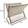 Ambesonne Heart Magazine and Book Holder, Repetitive Romantic Plaid Motif Hearts Valentines, Floor Rack Decor for Interior of Home & Office, 22″ x 19″, Champagne Multicolor(Pale Coffee and White)