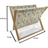 Ambesonne Heart Magazine and Book Holder, Repetitive Romantic Plaid Motif Hearts Valentines, Floor Rack Decor for Interior of Home & Office, 22″ x 19″, Champagne Multicolor(Cream and Multicolor)