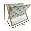 Ambesonne Heart Magazine and Book Holder, Repetitive Romantic Plaid Motif Hearts Valentines, Floor Rack Decor for Interior of Home & Office, 22″ x 19″, Champagne Multicolor(Lime Green Multicolor)