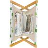 Ambesonne Heart Magazine and Book Holder, Repetitive Romantic Plaid Motif Hearts Valentines, Floor Rack Decor for Interior of Home & Office, 22″ x 19″, Champagne Multicolor(Lime Green Multicolor)