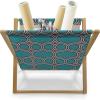 Ambesonne Heart Magazine and Book Holder, Repetitive Romantic Plaid Motif Hearts Valentines, Floor Rack Decor for Interior of Home & Office, 22″ x 19″, Champagne Multicolor(Petrol Blue Multicolor)