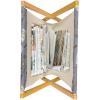 Ambesonne Heart Magazine and Book Holder, Repetitive Romantic Plaid Motif Hearts Valentines, Floor Rack Decor for Interior of Home & Office, 22″ x 19″, Champagne Multicolor(Purpleblue Multicolor)