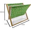 Ambesonne Heart Magazine and Book Holder, Repetitive Romantic Plaid Motif Hearts Valentines, Floor Rack Decor for Interior of Home & Office, 22″ x 19″, Champagne Multicolor(Fern Green Lime Green)