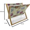 Ambesonne Heart Magazine and Book Holder, Repetitive Romantic Plaid Motif Hearts Valentines, Floor Rack Decor for Interior of Home & Office, 22″ x 19″, Champagne Multicolor(Pastel Green Multicolor)