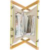 Ambesonne Heart Magazine and Book Holder, Repetitive Romantic Plaid Motif Hearts Valentines, Floor Rack Decor for Interior of Home & Office, 22″ x 19″, Champagne Multicolor(Yellow Green White)