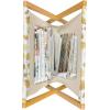 Ambesonne Heart Magazine and Book Holder, Repetitive Romantic Plaid Motif Hearts Valentines, Floor Rack Decor for Interior of Home & Office, 22″ x 19″, Champagne Multicolor(Pale Coffee and White)