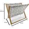 Ambesonne Heart Magazine and Book Holder, Repetitive Romantic Plaid Motif Hearts Valentines, Floor Rack Decor for Interior of Home & Office, 22″ x 19″, Champagne Multicolor(Dark Grey White)