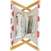 Ambesonne Hearts Magazine and Book Holder, Shapes Out of Circles Dots Romantic Theme Valentines Day Feels Couple Love, Floor Rack Decor for Interior of Home & Office, 22″ x 19″, Blush Pastel Pink(Blush Pastel Pink)