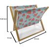 Ambesonne Hearts Magazine and Book Holder, Shapes Out of Circles Dots Romantic Theme Valentines Day Feels Couple Love, Floor Rack Decor for Interior of Home & Office, 22″ x 19″, Blush Pastel Pink(Coral Pale Blue)