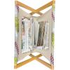 Ambesonne Hearts Magazine and Book Holder, Shapes Out of Circles Dots Romantic Theme Valentines Day Feels Couple Love, Floor Rack Decor for Interior of Home & Office, 22″ x 19″, Blush Pastel Pink(Yellow Green Hot Pink)