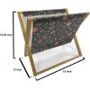 Ambesonne Hearts Magazine and Book Holder, Shapes Out of Circles Dots Romantic Theme Valentines Day Feels Couple Love, Floor Rack Decor for Interior of Home & Office, 22″ x 19″, Blush Pastel Pink(Dark Taupe Grey Coral)