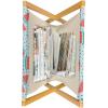 Ambesonne Hearts Magazine and Book Holder, Shapes Out of Circles Dots Romantic Theme Valentines Day Feels Couple Love, Floor Rack Decor for Interior of Home & Office, 22″ x 19″, Blush Pastel Pink(Coral Pale Blue)
