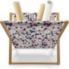 Ambesonne Hearts Magazine and Book Holder, Valentine’s Day Theme Hand Drawn Repeated Romantic Modern Love Shapes Pattern, Floor Rack Decor for Interior of Home & Office, 22″ x 19″, Champagne Black(Blush Tan and Dark Blue)