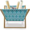 Ambesonne Hearts Magazine and Book Holder, Valentine’s Day Theme Hand Drawn Repeated Romantic Modern Love Shapes Pattern, Floor Rack Decor for Interior of Home & Office, 22″ x 19″, Champagne Black(Sky Blue and Coconut)