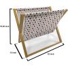 Ambesonne Hearts Magazine and Book Holder, Valentine’s Day Theme Hand Drawn Repeated Romantic Modern Love Shapes Pattern, Floor Rack Decor for Interior of Home & Office, 22″ x 19″, Champagne Black(Champagne Black)