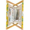 Ambesonne Hearts Magazine and Book Holder, Valentine’s Day Theme Hand Drawn Repeated Romantic Modern Love Shapes Pattern, Floor Rack Decor for Interior of Home & Office, 22″ x 19″, Champagne Black(Earth Yellow Green)