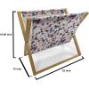 Ambesonne Hearts Magazine and Book Holder, Valentine’s Day Theme Hand Drawn Repeated Romantic Modern Love Shapes Pattern, Floor Rack Decor for Interior of Home & Office, 22″ x 19″, Champagne Black(Blush Tan and Dark Blue)