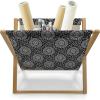 Ambesonne Hearts Magazine and Book Holder, Valentine’s Day Theme Hand Drawn Repeated Romantic Modern Love Shapes Pattern, Floor Rack Decor for Interior of Home & Office, 22″ x 19″, Champagne Black(Pale Taupe)