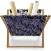 Ambesonne Hearts Magazine and Book Holder, Valentine’s Day Theme Hand Drawn Repeated Romantic Modern Love Shapes Pattern, Floor Rack Decor for Interior of Home & Office, 22″ x 19″, Champagne Black(Blue Violet and Charcoal Grey)