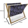 Ambesonne Hearts Magazine and Book Holder, Valentine’s Day Theme Hand Drawn Repeated Romantic Modern Love Shapes Pattern, Floor Rack Decor for Interior of Home & Office, 22″ x 19″, Champagne Black(Blue Violet and Charcoal Grey)