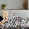 Ambesonne Indie Throw Blanket, Hipster Fashion Themed Pattern Clothing Accessories and Sketchy Art, Flannel Fleece Accent Piece Soft Couch Cover for Adults, 60″ x 80″, Seafoam Orange Black(Seafoam Orange Black)