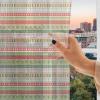 Ambesonne Indie Tulle Curtains with Rod Pocket, Hipster Fashion Themed Pattern Clothing Accessories and Sketchy Art, Sheer Drape for Wedding Party 2 Panels, 108″ x 54″, Seafoam Orange Black(Lime Green Yellow Red)