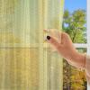 Ambesonne Indie Tulle Curtains with Rod Pocket, Hipster Fashion Themed Pattern Clothing Accessories and Sketchy Art, Sheer Drape for Wedding Party 2 Panels, 108″ x 54″, Seafoam Orange Black(Avocado Green Yellow Earth Yellow)