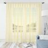Ambesonne Indie Tulle Curtains with Rod Pocket, Hipster Fashion Themed Pattern Clothing Accessories and Sketchy Art, Sheer Drape for Wedding Party 2 Panels, 108″ x 54″, Seafoam Orange Black(Earth Yellow White)