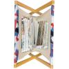 Ambesonne Kiss Magazine and Book Holder, Red Woman Lips Kiss Marks Pattern Romance Feminine Graphic Valentines Day, Floor Rack Decor for Interior of Home & Office, 22″ x 19″, Vermilion White(Violet Blue White)