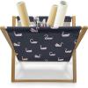Ambesonne Kiss Magazine and Book Holder, Red Woman Lips Kiss Marks Pattern Romance Feminine Graphic Valentines Day, Floor Rack Decor for Interior of Home & Office, 22″ x 19″, Vermilion White(Pale Pink Charcoal Grey)
