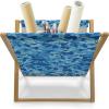 Ambesonne Kiss Magazine and Book Holder, Red Woman Lips Kiss Marks Pattern Romance Feminine Graphic Valentines Day, Floor Rack Decor for Interior of Home & Office, 22″ x 19″, Vermilion White(Pale Blue Navy Blue)