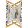 Ambesonne Kiss Magazine and Book Holder, Red Woman Lips Kiss Marks Pattern Romance Feminine Graphic Valentines Day, Floor Rack Decor for Interior of Home & Office, 22″ x 19″, Vermilion White(Grey Black White)