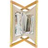 Ambesonne Kiss Magazine and Book Holder, Red Woman Lips Kiss Marks Pattern Romance Feminine Graphic Valentines Day, Floor Rack Decor for Interior of Home & Office, 22″ x 19″, Vermilion White(Marigold White)