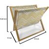 Ambesonne Kiss Magazine and Book Holder, Red Woman Lips Kiss Marks Pattern Romance Feminine Graphic Valentines Day, Floor Rack Decor for Interior of Home & Office, 22″ x 19″, Vermilion White(Mustard White)