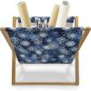 Ambesonne Kiss Magazine and Book Holder, Red Woman Lips Kiss Marks Pattern Romance Feminine Graphic Valentines Day, Floor Rack Decor for Interior of Home & Office, 22″ x 19″, Vermilion White(Pale Blue Dark Blue)