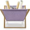 Ambesonne Kiss Magazine and Book Holder, Red Woman Lips Kiss Marks Pattern Romance Feminine Graphic Valentines Day, Floor Rack Decor for Interior of Home & Office, 22″ x 19″, Vermilion White(Purple White)