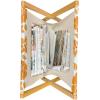 Ambesonne Kiss Magazine and Book Holder, Red Woman Lips Kiss Marks Pattern Romance Feminine Graphic Valentines Day, Floor Rack Decor for Interior of Home & Office, 22″ x 19″, Vermilion White(Orange White)